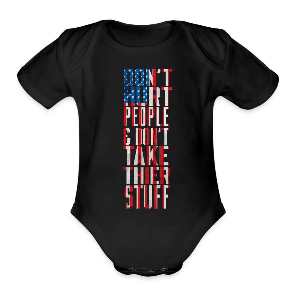 Don't Hurt People | Flag | Baby Onesie - black