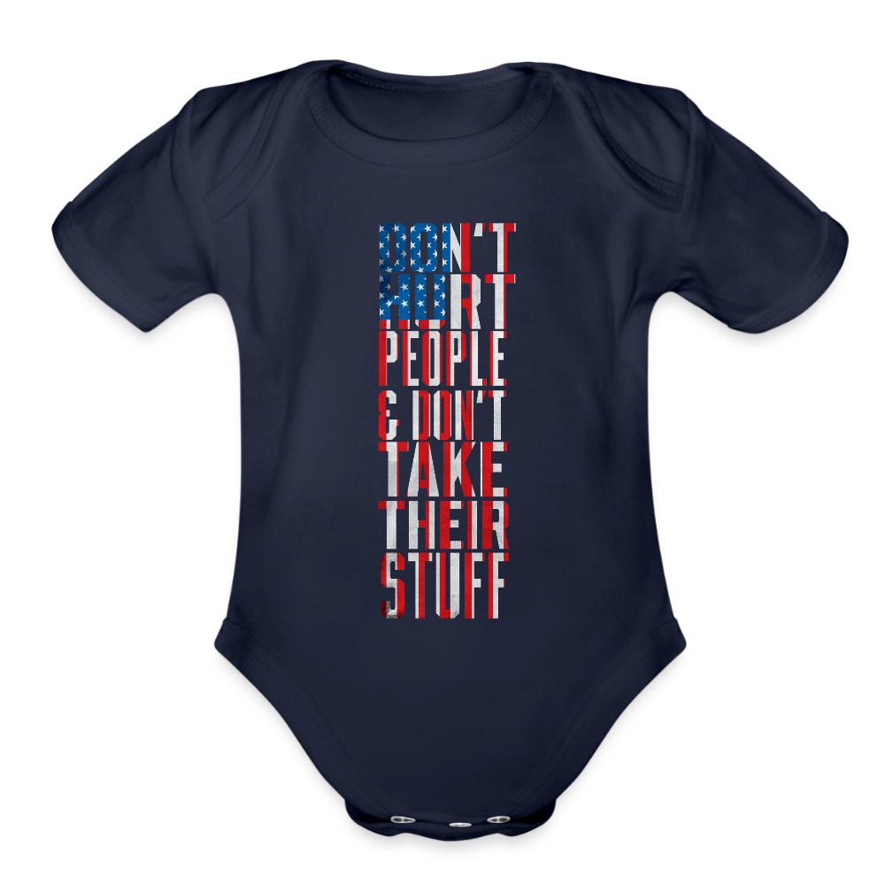 Don't Hurt People | Flag | Baby Onesie - dark navy