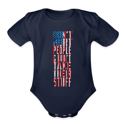 Don't Hurt People | Flag | Baby Onesie - dark navy