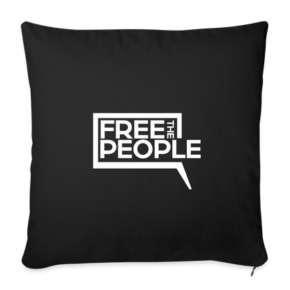 Free the People | Throw Pillow Cover - black