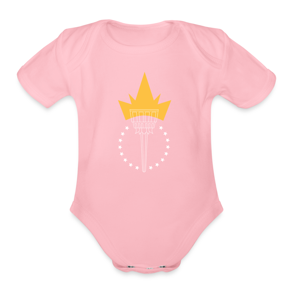 Freedom Torch | Baby Onesie - light pink