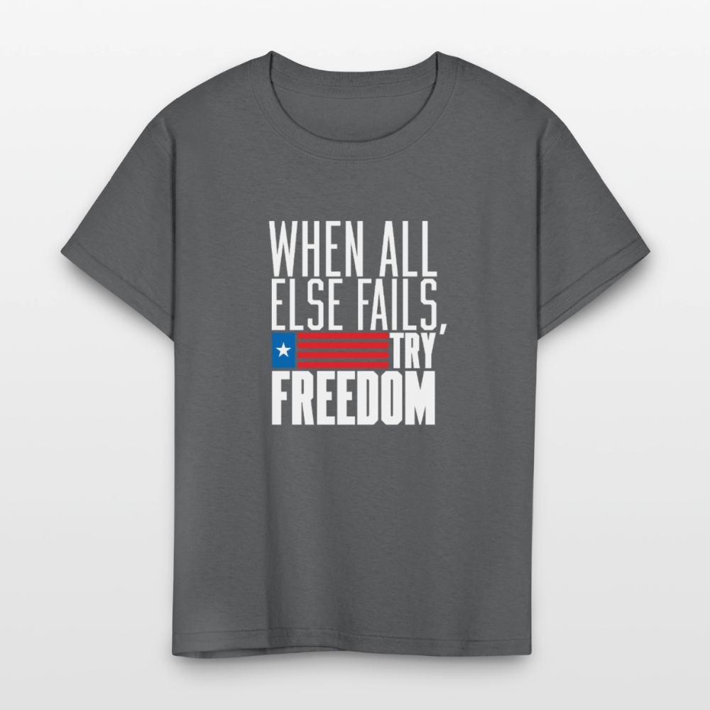 Try Freedom | Youth Tee - charcoal