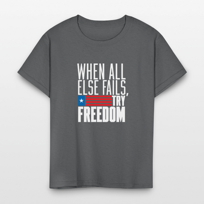 Try Freedom | Youth Tee - charcoal