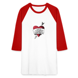 Love, Liberty | Baseball Tee - white/red