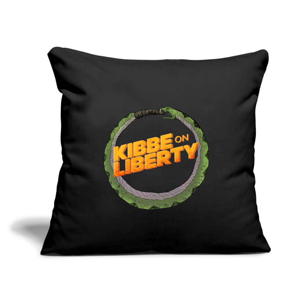 Kibbe on Liberty | Throw Pillow Cover - black