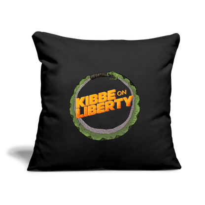 Kibbe on Liberty | Throw Pillow Cover - black