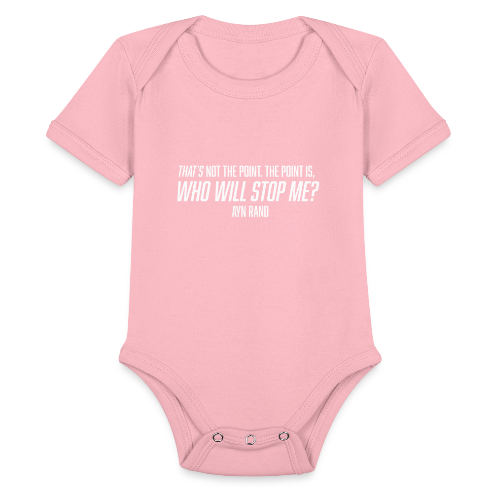 Ayn Rand Quote | Baby Onesie - light pink