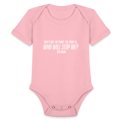 Ayn Rand Quote | Baby Onesie - light pink