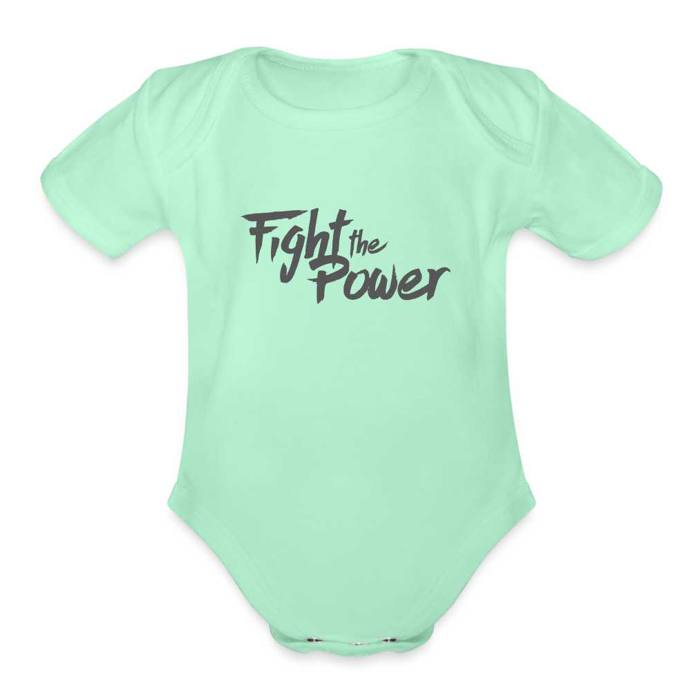 Fight the Power | Baby Onesie - light mint