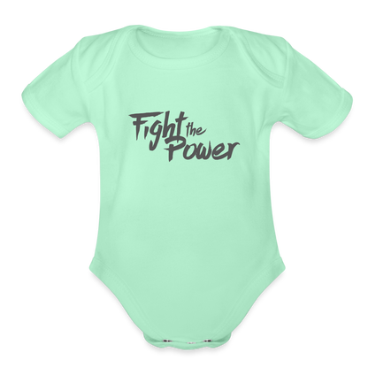 Fight the Power | Baby Onesie - light mint