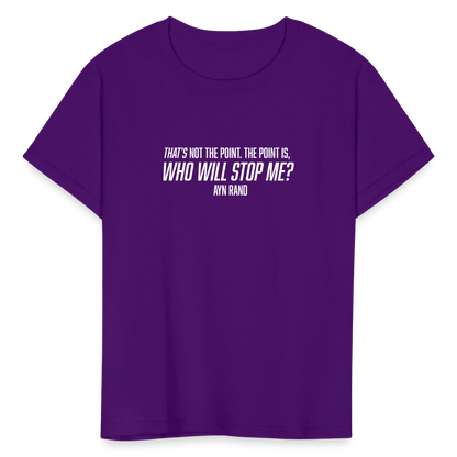 Ayn Rand Quote | Youth Tee - purple