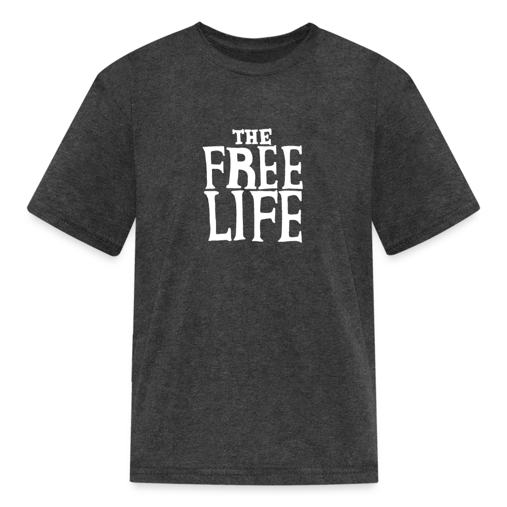 The Free Life | Youth Tee - heather black