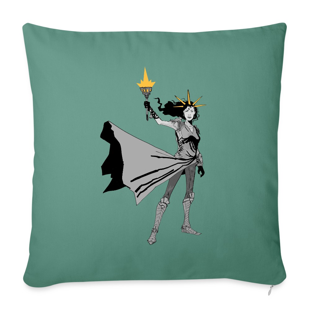 Liberty Hero | Throw Pillow Cover - cypress green