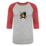 Free the Porcupine | Baseball Tee - heather gray/red