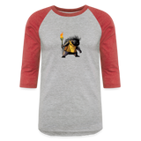 Free the Porcupine | Baseball Tee - heather gray/red