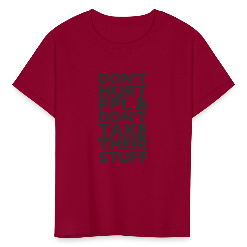 Don't Hurt People | Youth Tee - dark red