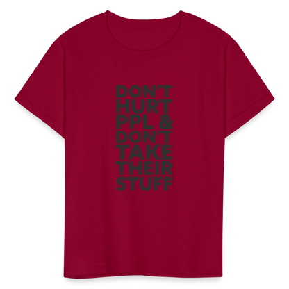 Don't Hurt People | Youth Tee - dark red