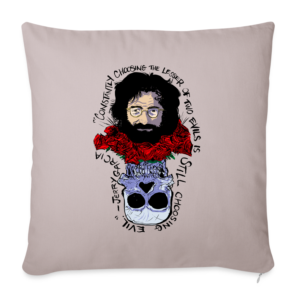Jerry Garcia | Throw Pillow Cover - light taupe