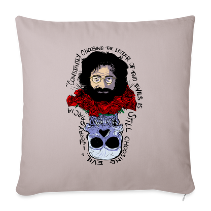 Jerry Garcia | Throw Pillow Cover - light taupe