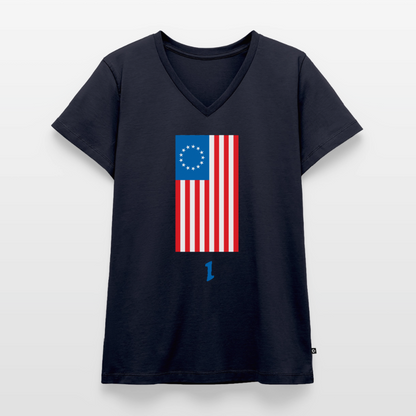 Spirit of '76 | Women's V-Neck Tee - navy