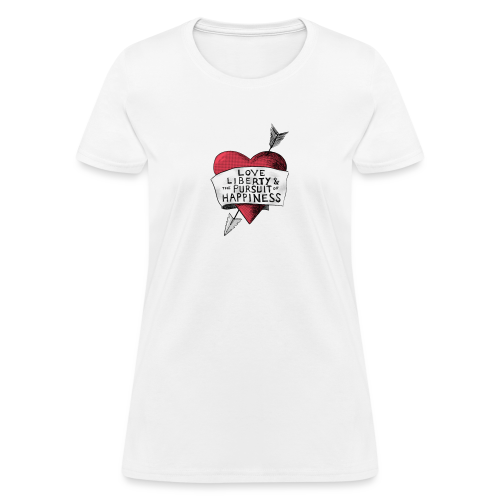 Love, Liberty | Women's Tee - white