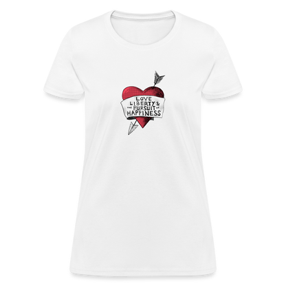 Love, Liberty | Women's Tee - white