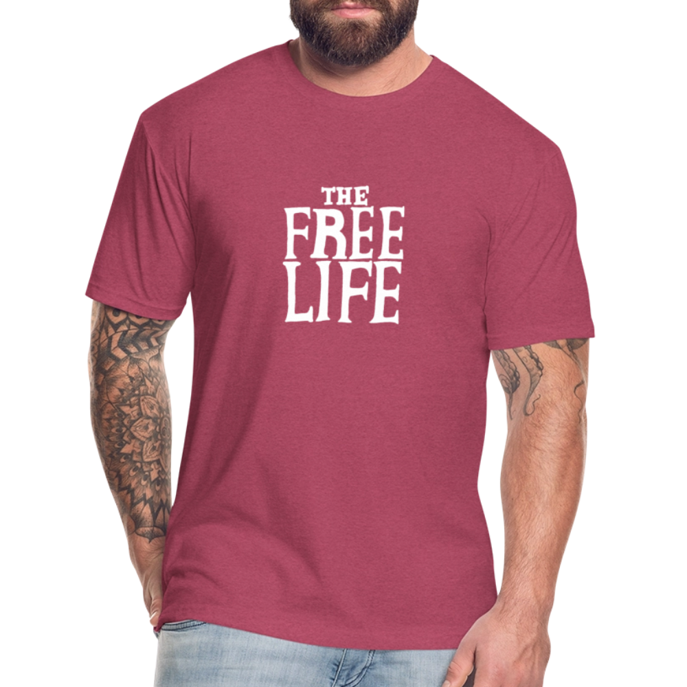 The Free Life | Men's Tee - heather burgundy