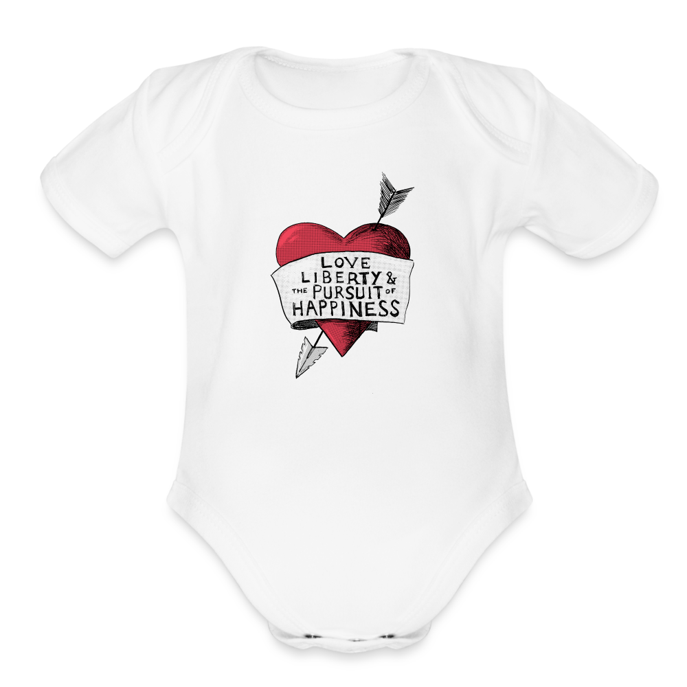 Love, Liberty | Baby Onesie - white