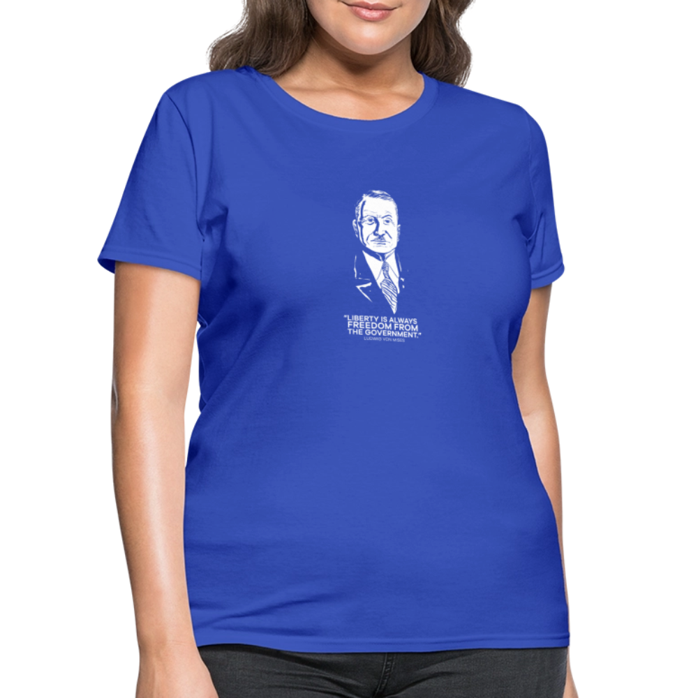 Ludwig von Mises Quote | Women's Tee - royal blue
