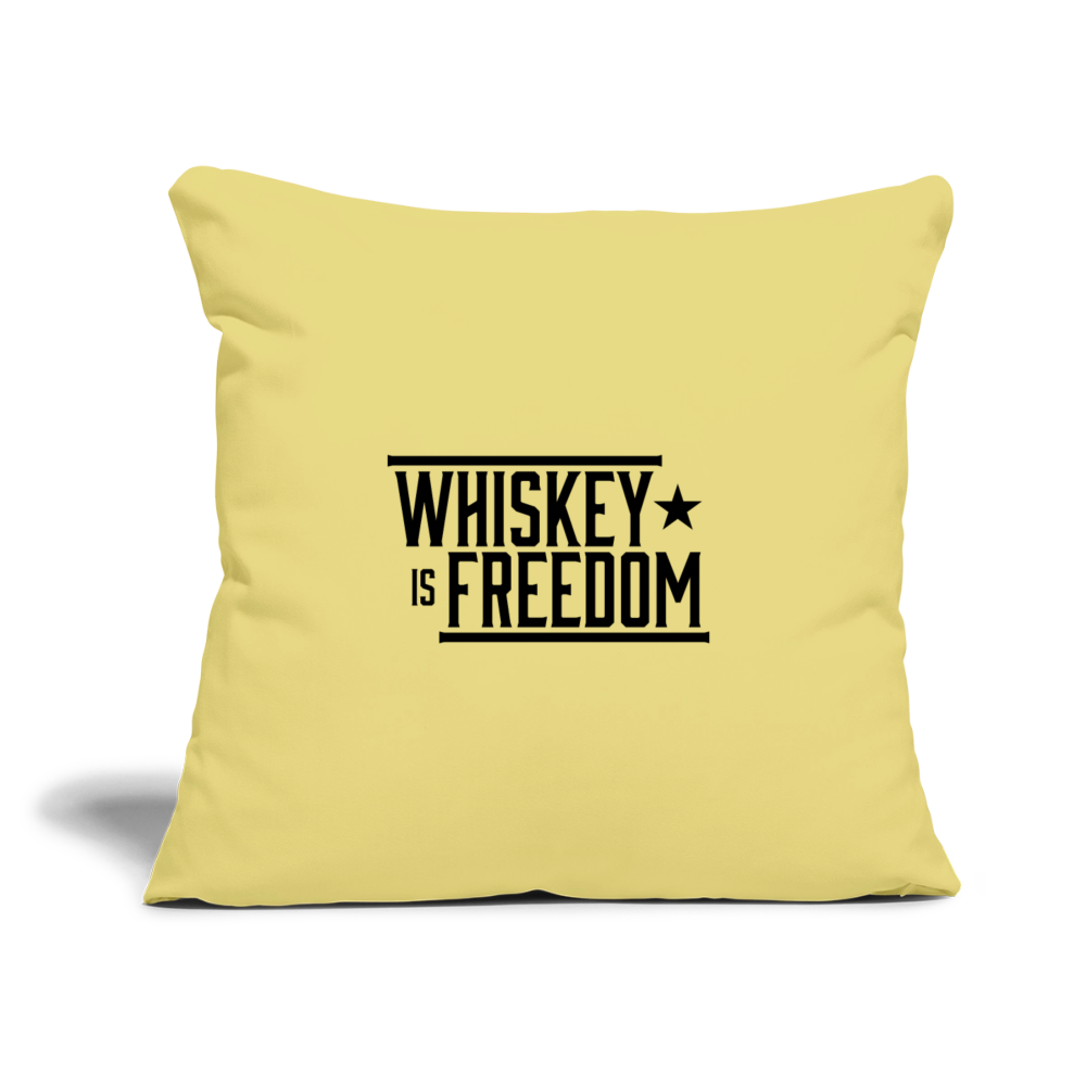 Whiskey is Freedom | Throw Pillow Cover - washed yellow