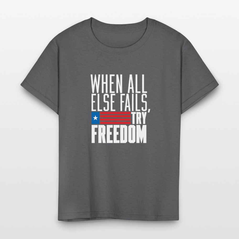 Try Freedom | Youth Tee - charcoal