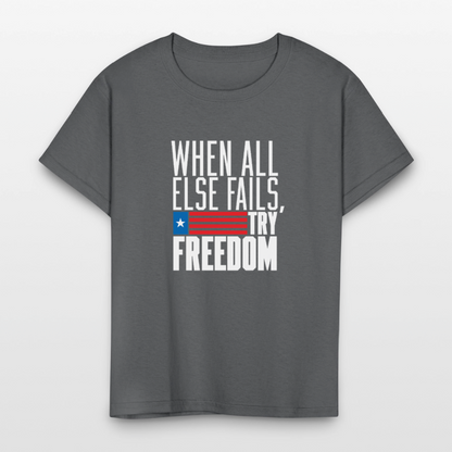 Try Freedom | Youth Tee - charcoal