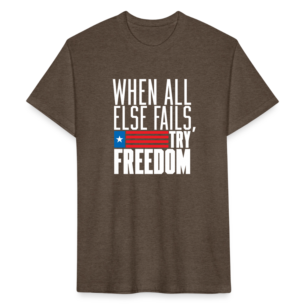 Try Freedom | Men's Tee - heather espresso