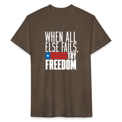 Try Freedom | Men's Tee - heather espresso