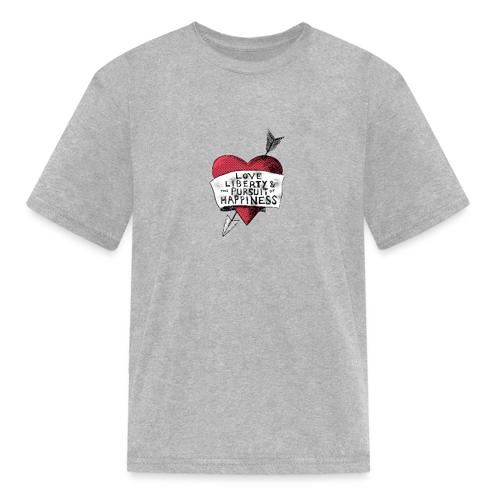 Love, Liberty | Youth Tee - heather gray