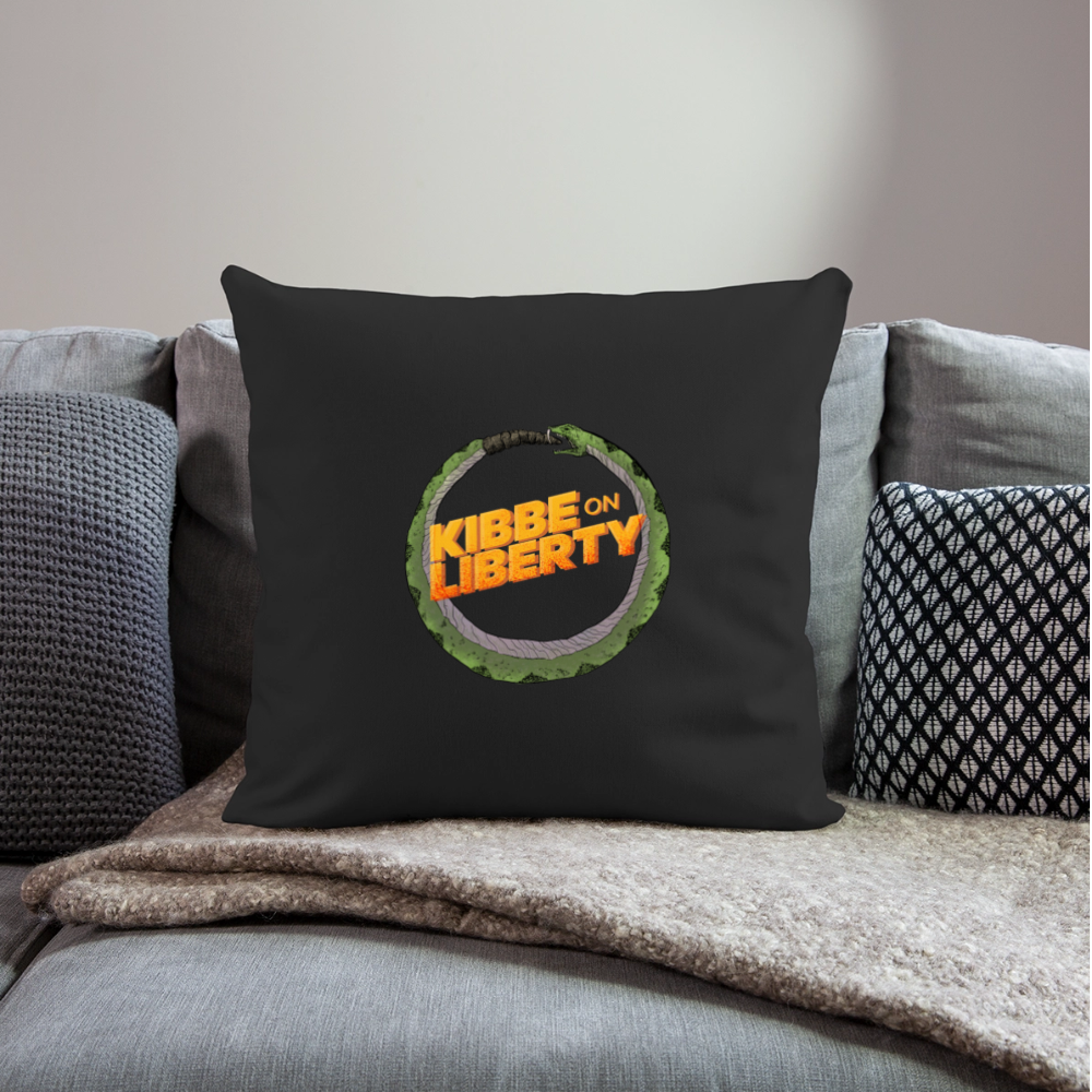 Kibbe on Liberty | Throw Pillow Cover - black