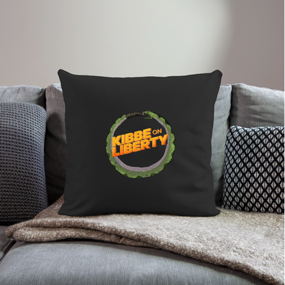 Kibbe on Liberty | Throw Pillow Cover - black