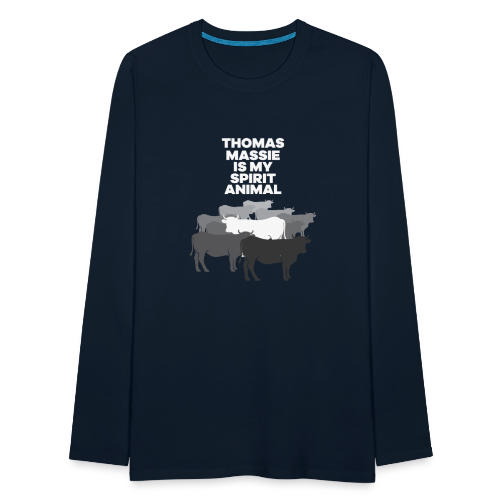 Thomas Massie Is My Spirit Animal | Men's Long Sleeve Tee - deep navy