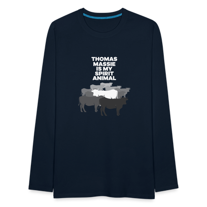 Thomas Massie Is My Spirit Animal | Men's Long Sleeve Tee - deep navy