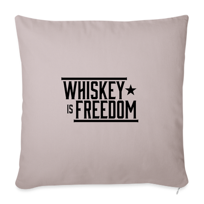 Whiskey is Freedom | Throw Pillow Cover - light taupe
