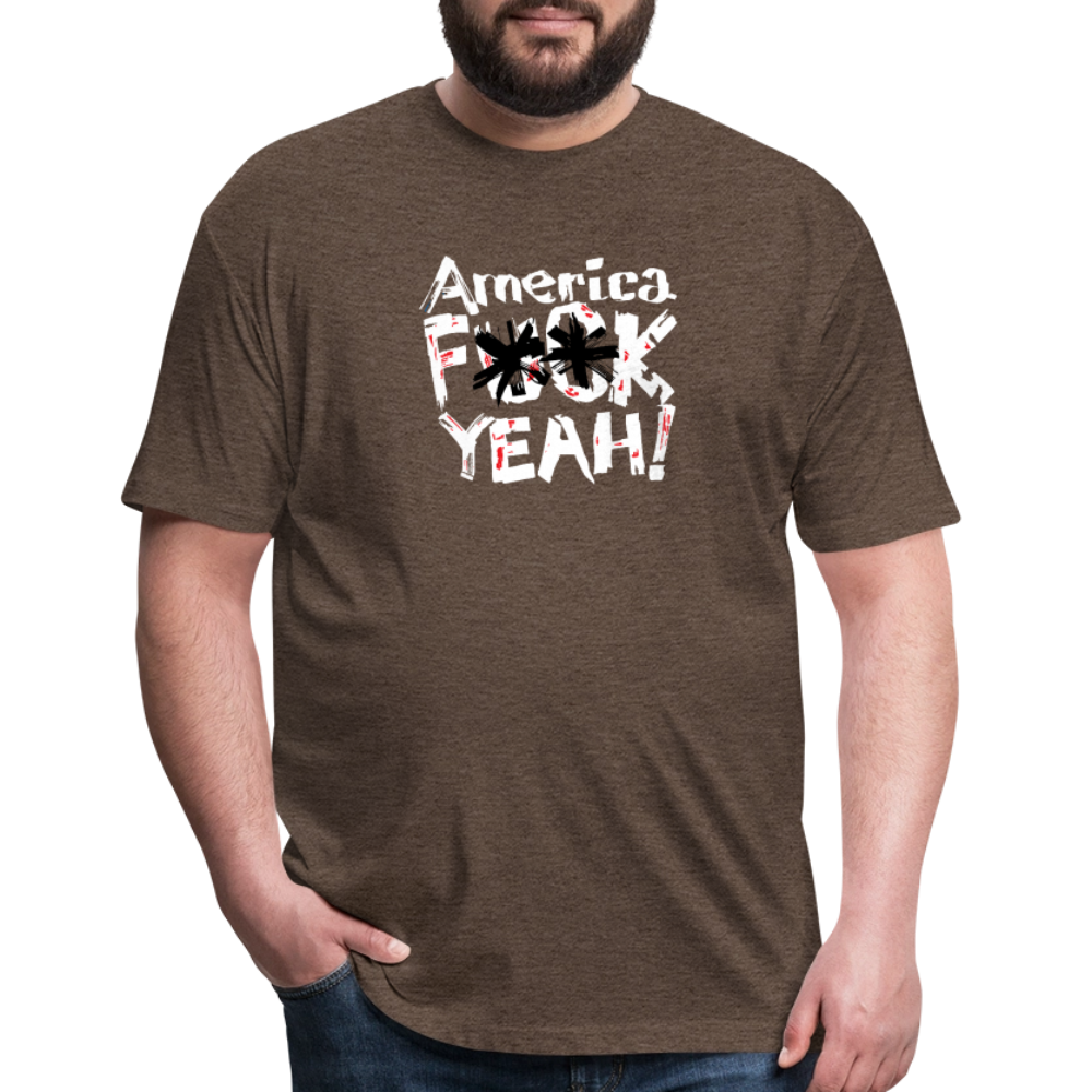 America F**k Yeah! | Men's Tee - heather espresso