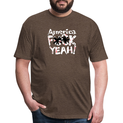 America F**k Yeah! | Men's Tee - heather espresso