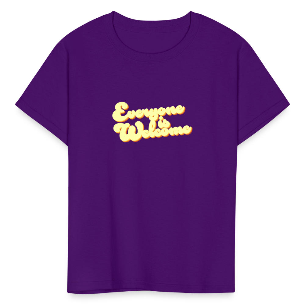 Everyone is Welcome | Youth Tee - purple