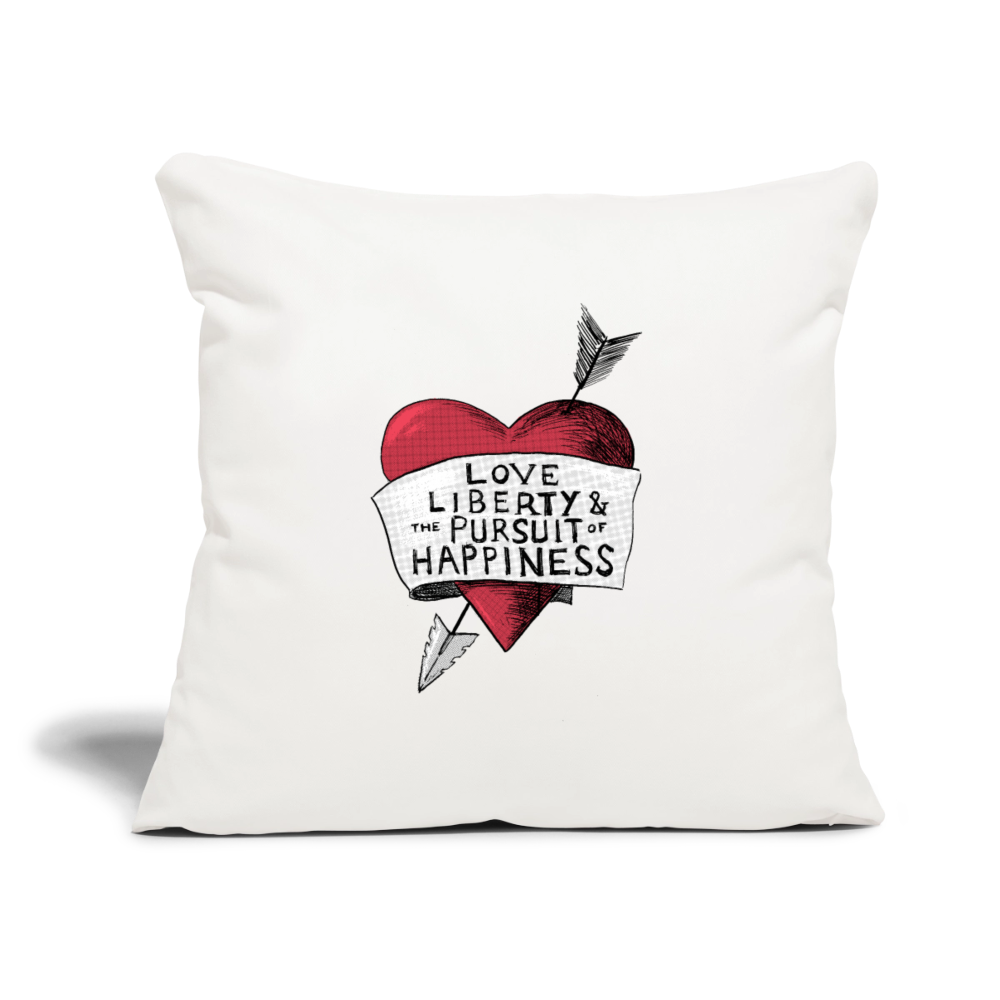 Love, Liberty | Throw Pillow Cover - natural white