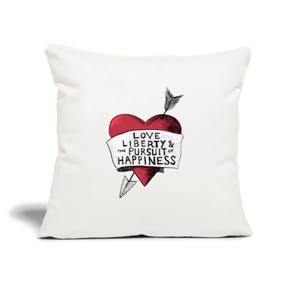 Love, Liberty | Throw Pillow Cover - natural white