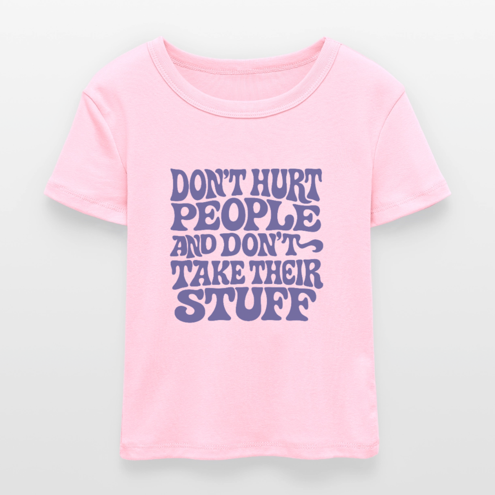 Don't Hurt People | Retro | Women's Crop Tee - pink