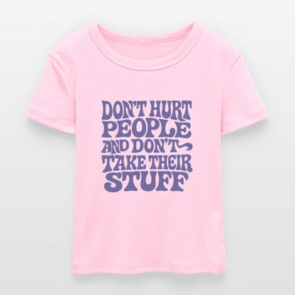 Don't Hurt People | Retro | Women's Crop Tee - pink