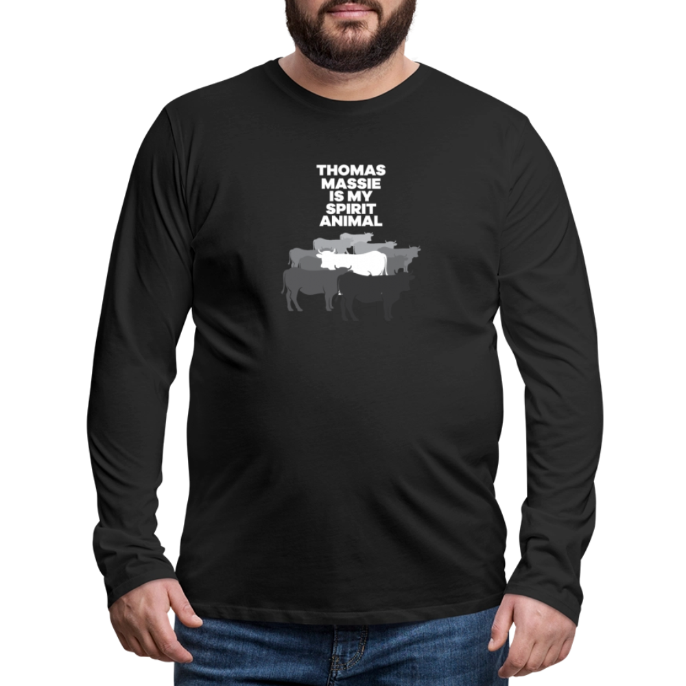 Thomas Massie Is My Spirit Animal | Men's Long Sleeve Tee - black