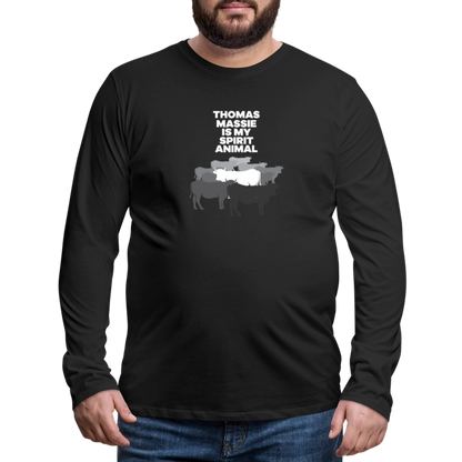 Thomas Massie Is My Spirit Animal | Men's Long Sleeve Tee - black