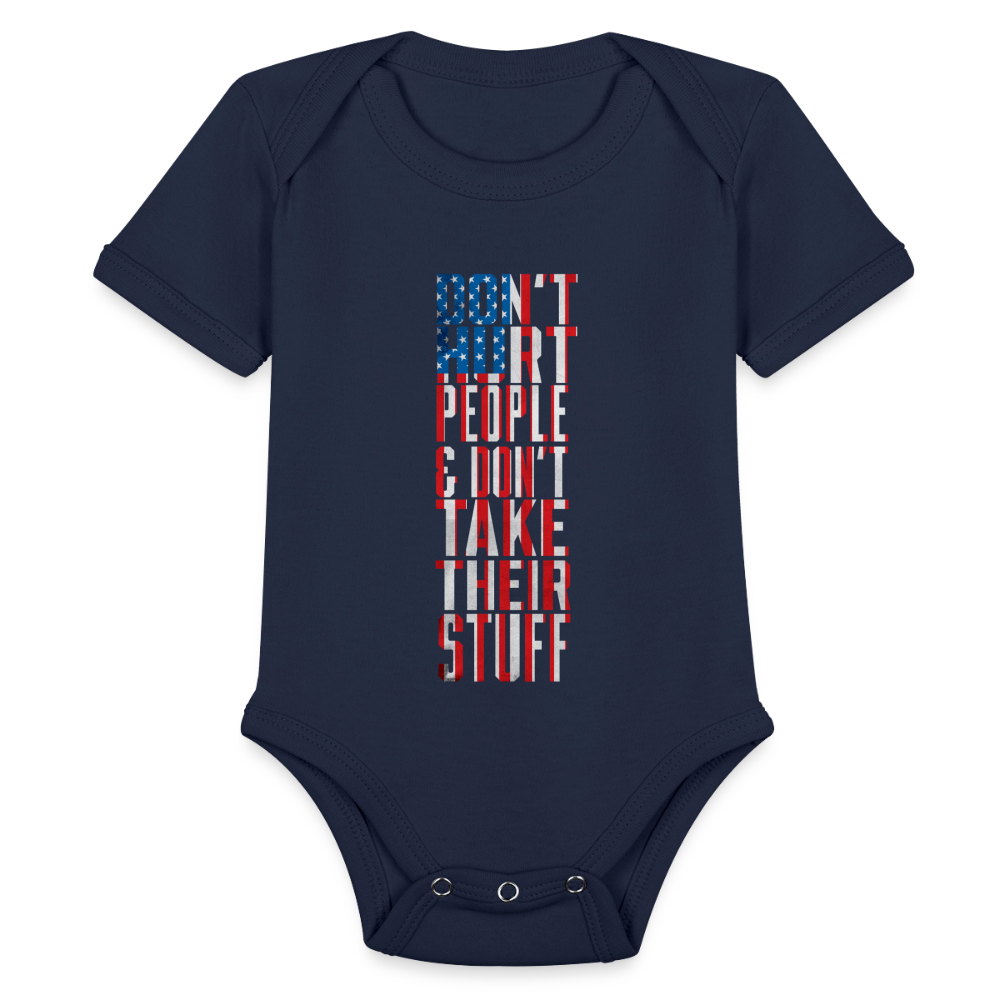 Don't Hurt People | Flag | Baby Onesie - dark navy